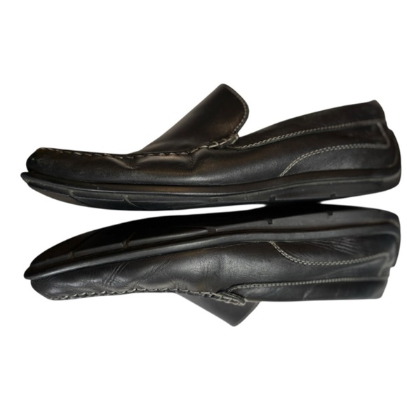 Ecco Moc Classic Black Leather Driving Loafers Men’s Size 9.5 / 43 Slip On
